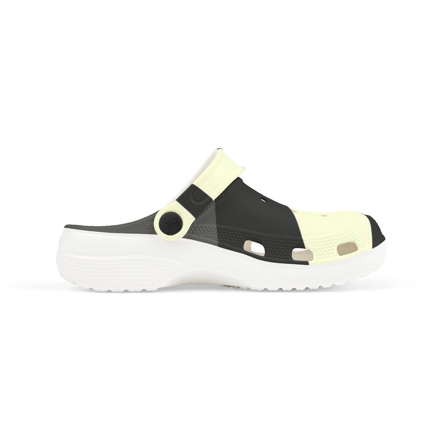 Kids Black & Cream Striped EVA Foam Clogs — Lightweight Slip‑On Sandals for Everyday Play