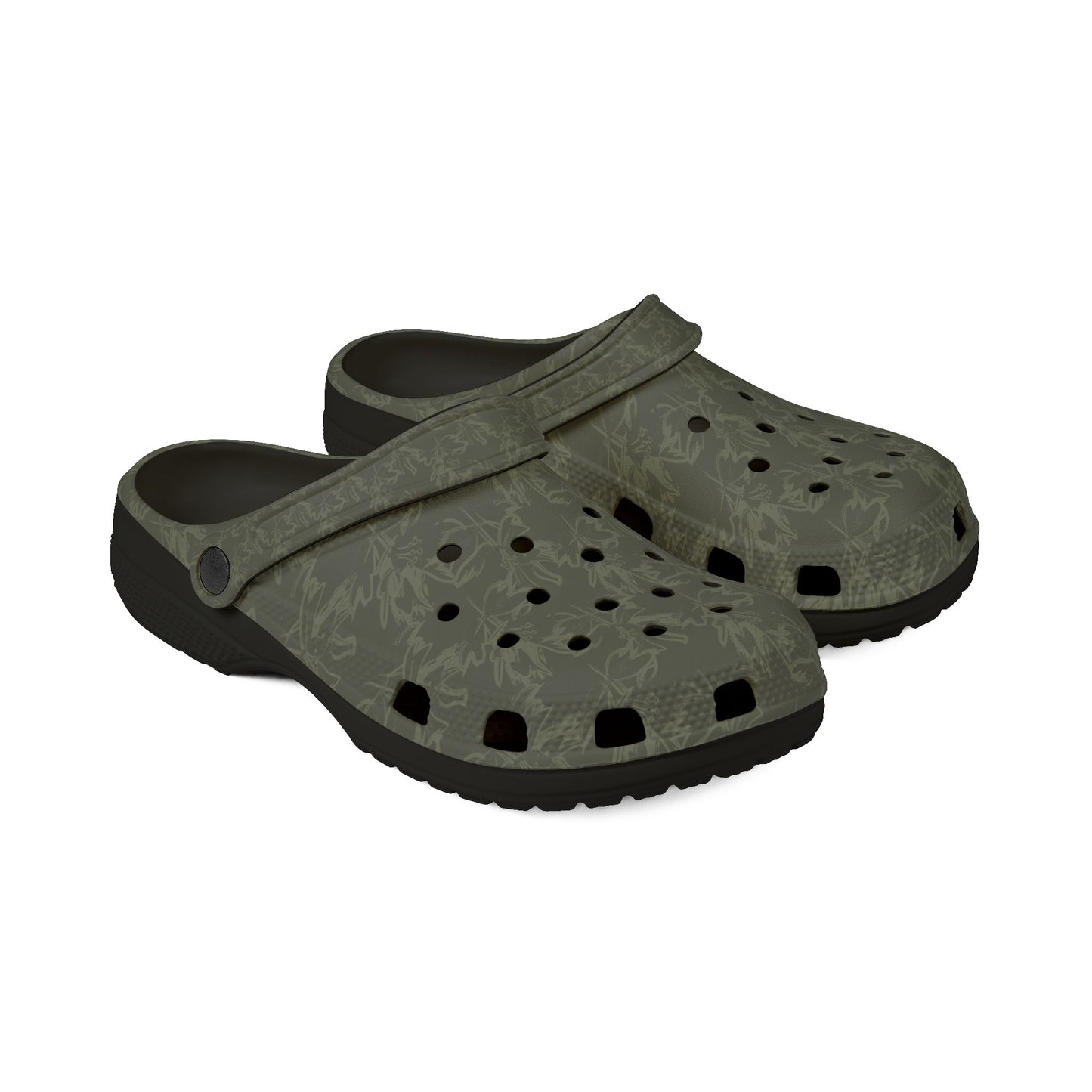 Olive Camouflage EVA Foam Clogs – Lightweight Garden & Casual Slip-On Shoes