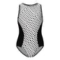 One-Piece Swimsuit for Girl Black dots
