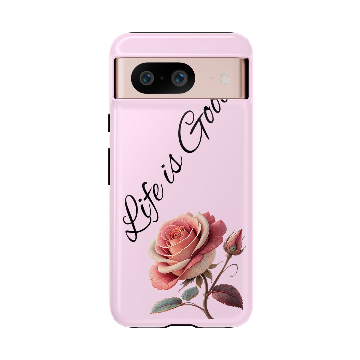 Roses & Positivity Phone Case - Floral Design, Life is Good, Tough Cases for Everyday Wear, Gift for Friends, Mother's Day, Spring [...]