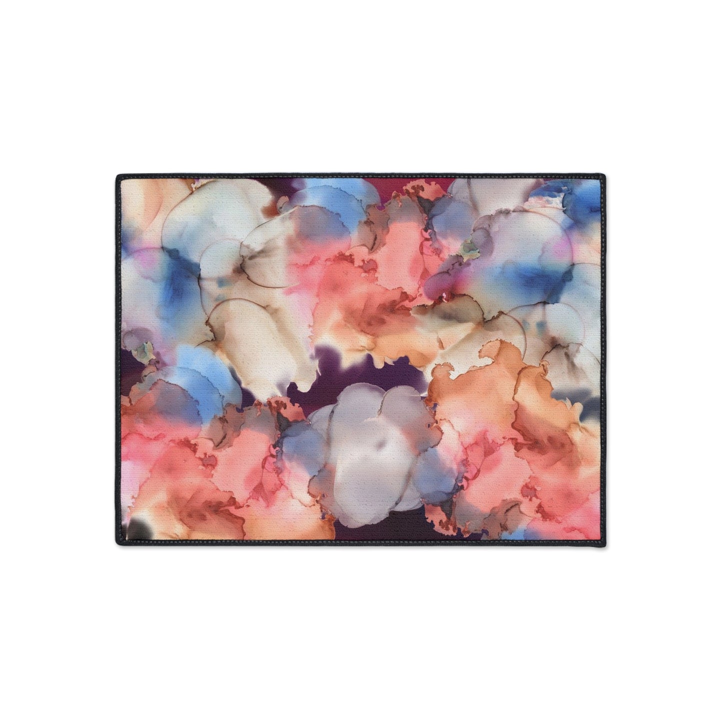 Abstract Watercolor Heavy-Duty Floor Mat — Non-Slip Entry Rug for Home & Office