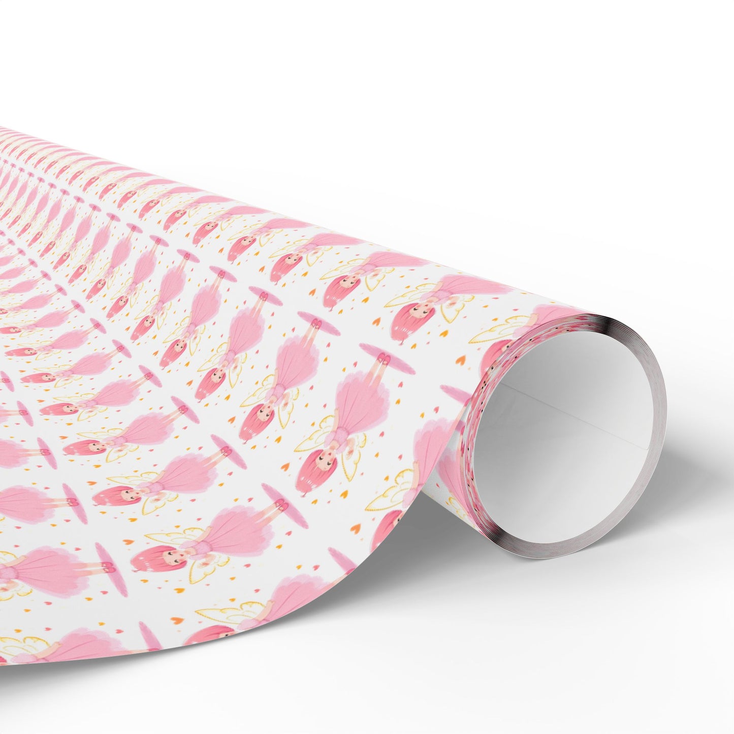 Pink Heart Pattern Wrapping Paper Roll — Cute Valentine & Birthday Gift Wrap