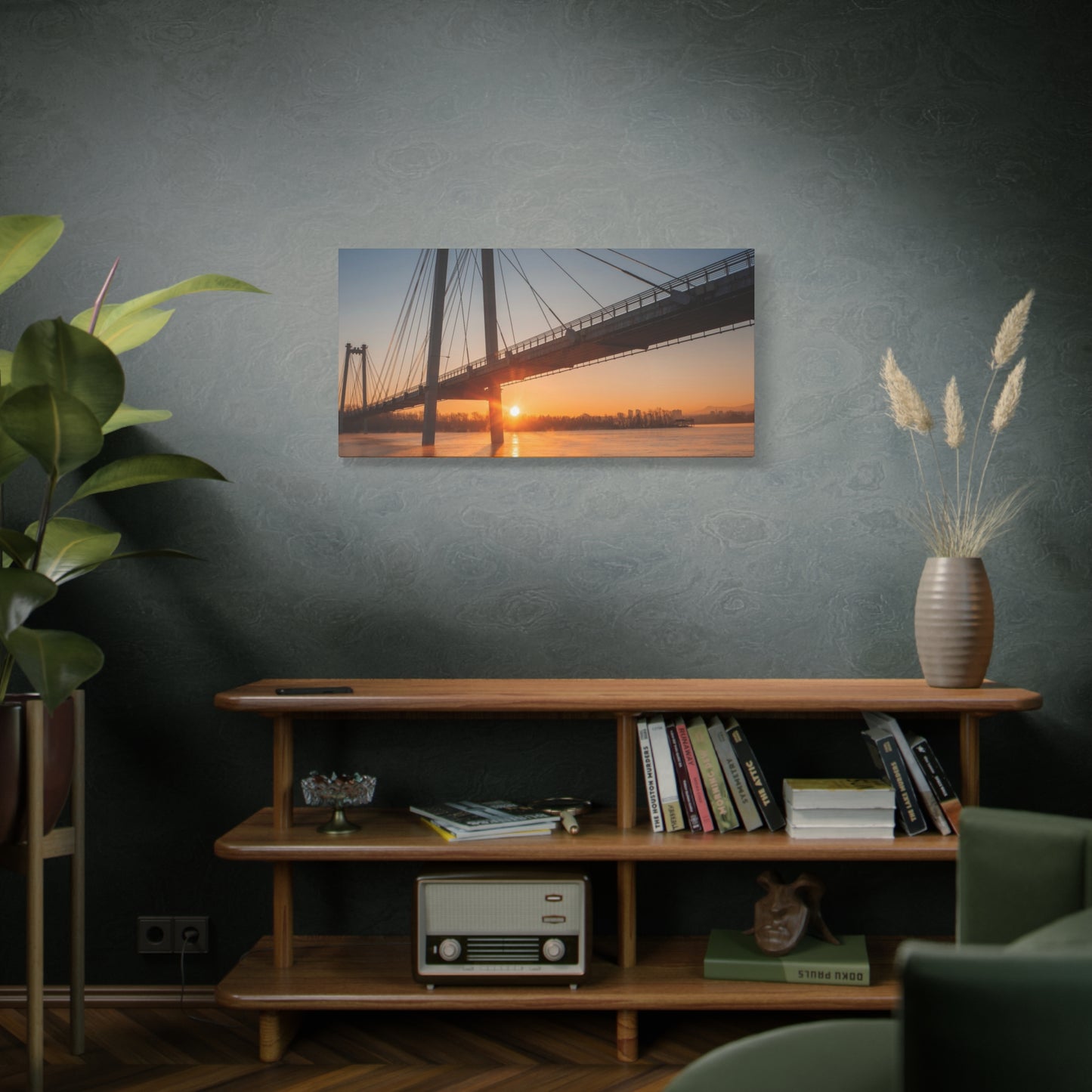 Sunrise Bridge Canvas Wall Art — Matte Stretched Canvas