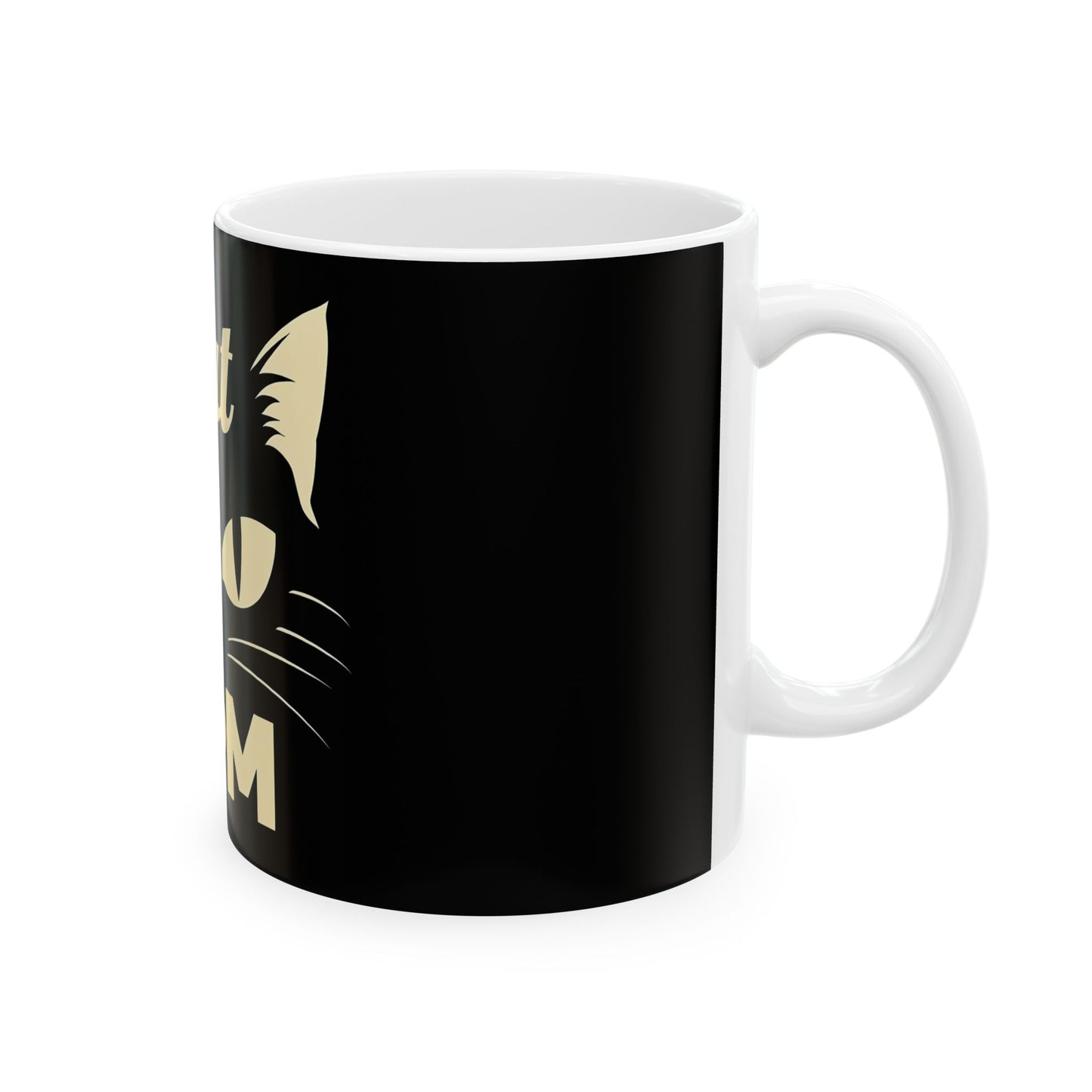Cat Mom Coffee Mug – Black Ceramic 11oz/15oz
