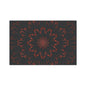 Floral Mandala Heavy Duty Floor Mat — Dark Red Radiant Entry Rug
