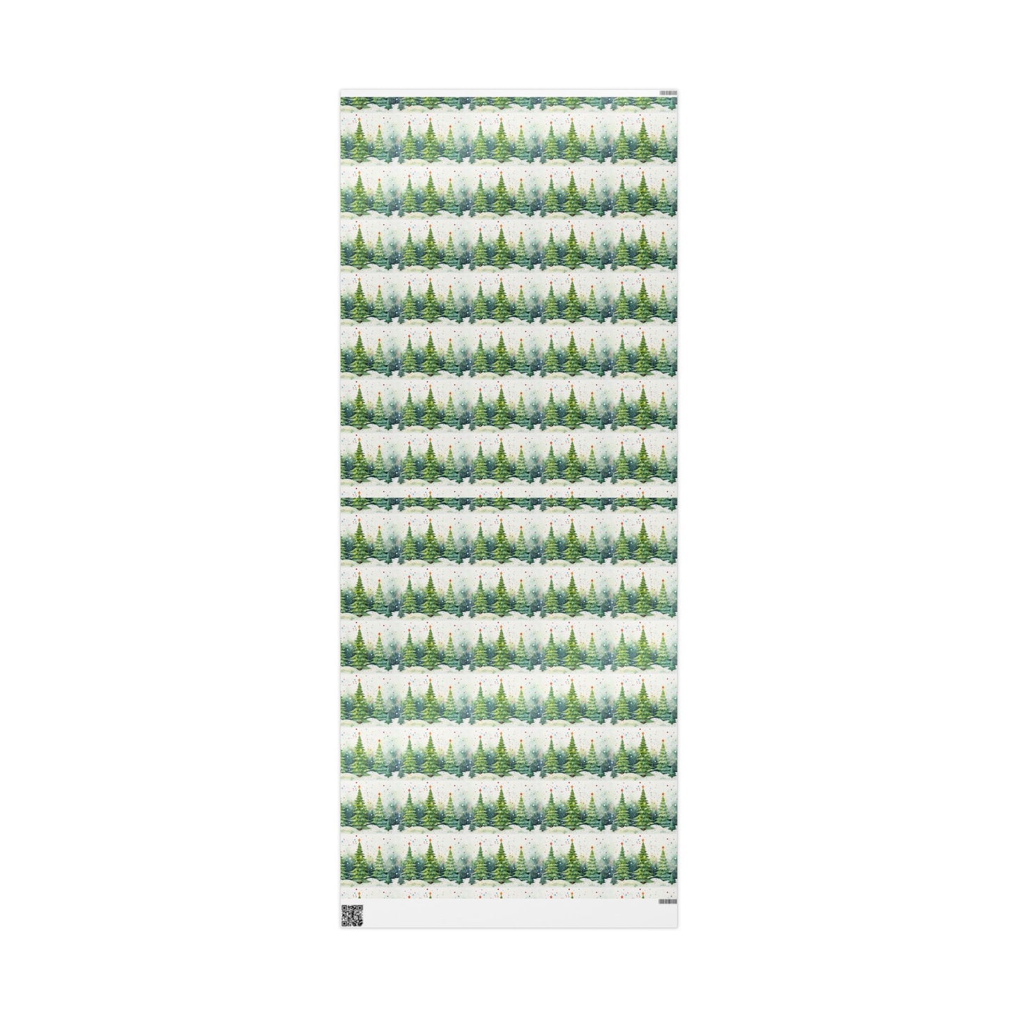 Holiday Christmas Tree Wrapping Paper Roll — Festive Green Pine Pattern for Gifts