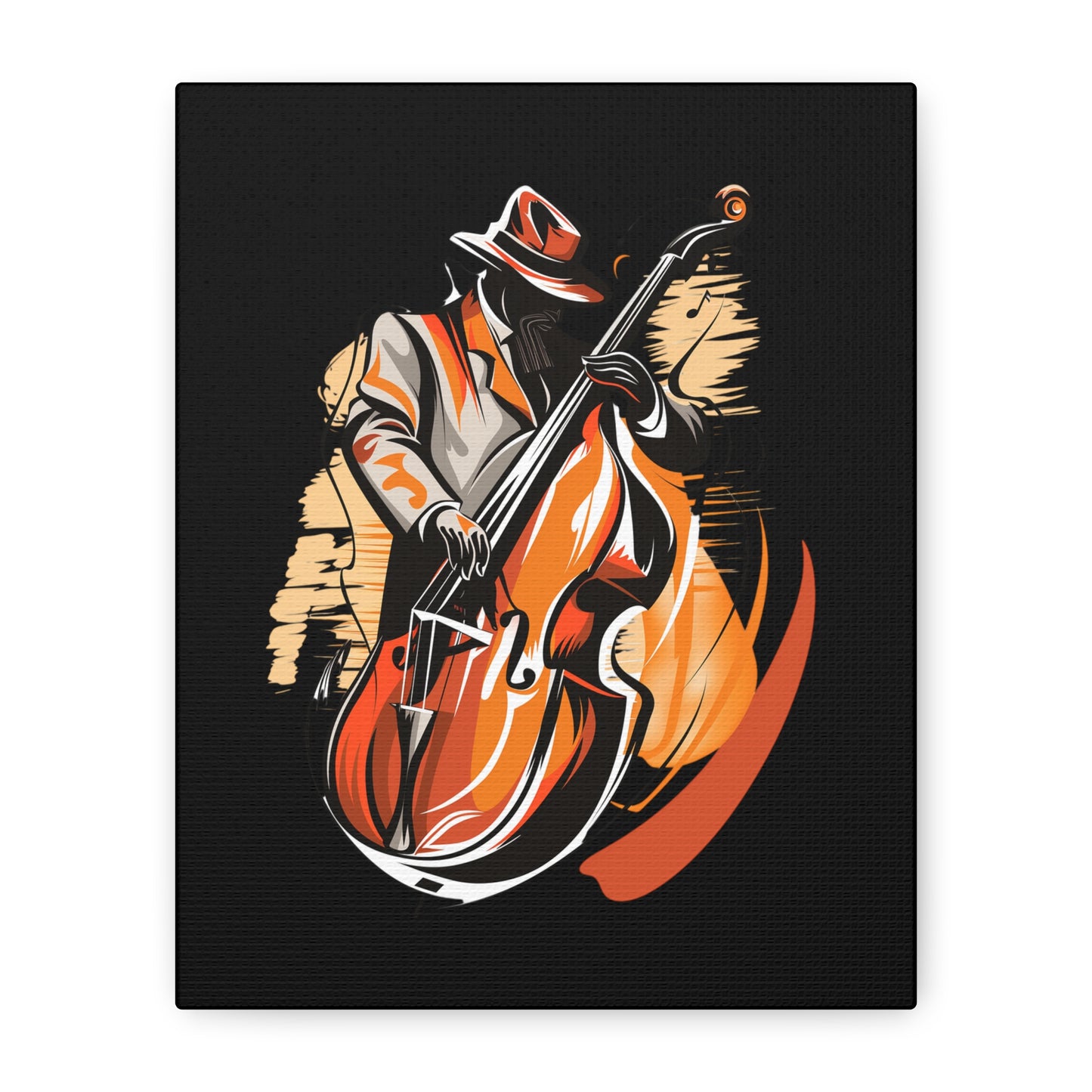 Matte Canvas, Stretched, 1.25" - Bass Player