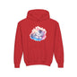 Kids' Cozy Rainbow Kitten Hoodie — Cute Sleeping Cat Youth Sweatshirt