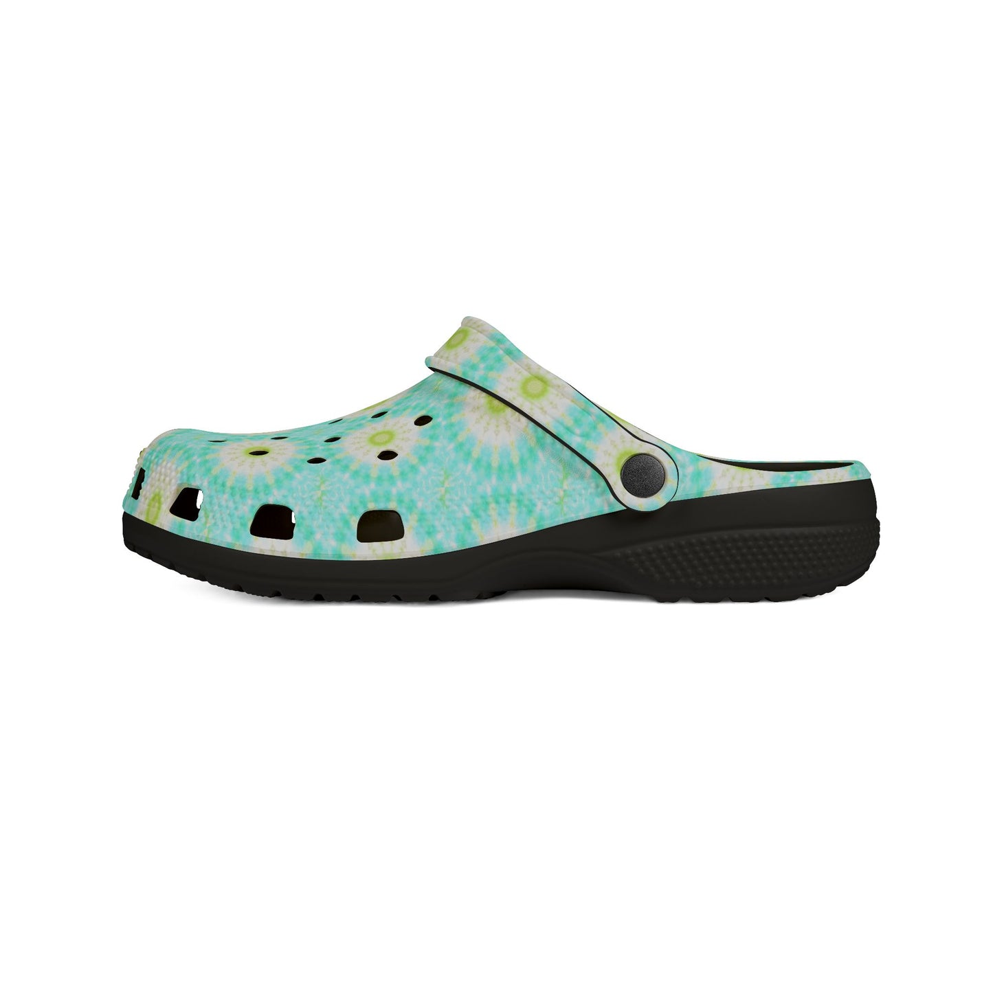 Aqua Daisy EVA Foam Clogs — Lightweight Floral Garden Shoes