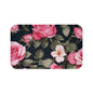 Elegant Floral Bath Mat for Relaxing Bathrooms, Rose Bath Decor, Home Spa Accessory, Mother's Day Gift, Artisan Bathroom Rug