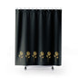 Elegant Black Rose Shower Curtain, Floral Bathroom Decor, Stylish Home Accessory, Gift for Homeowners, Modern Design