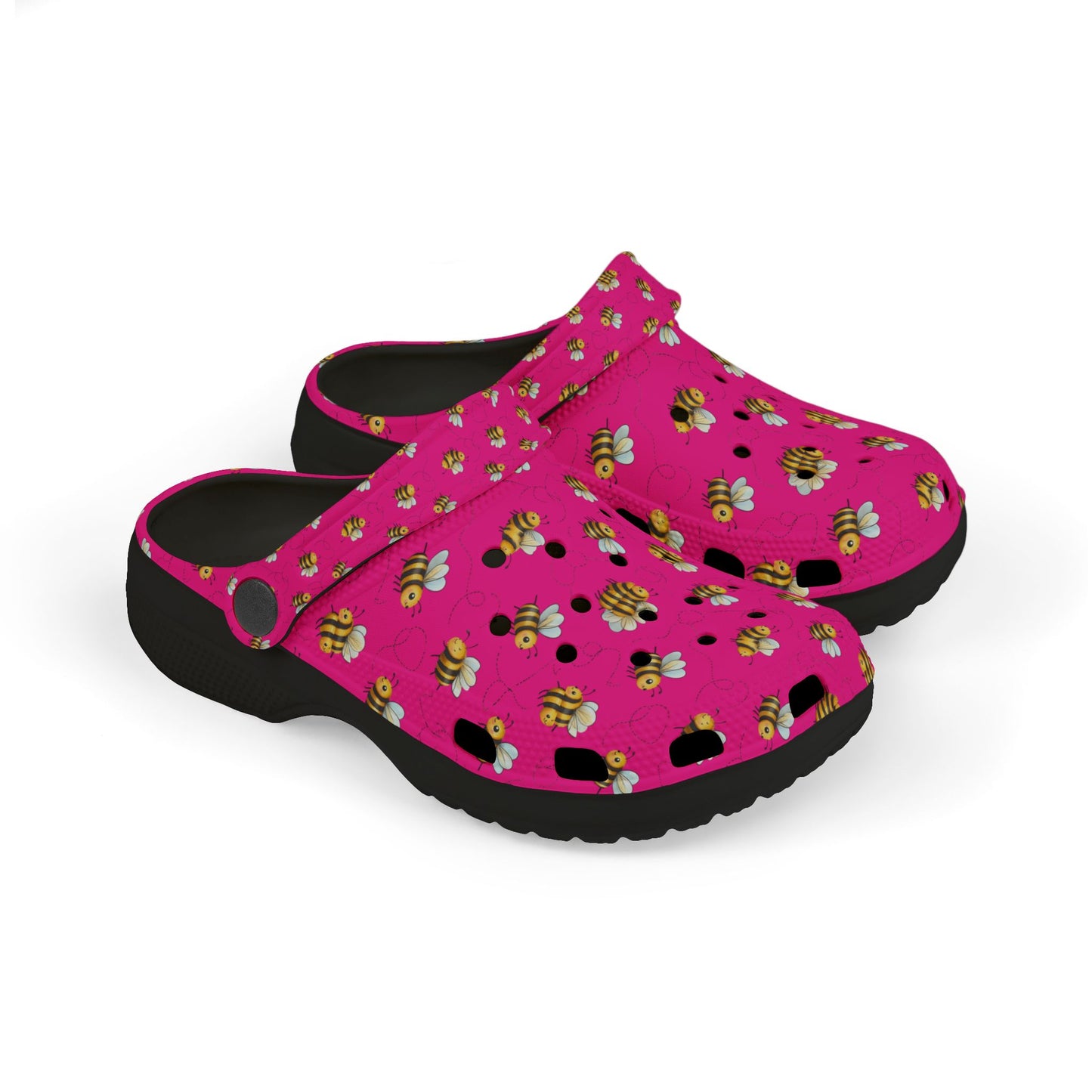 Kids' Floral Bee Clogs - Fun Summer Slip-On