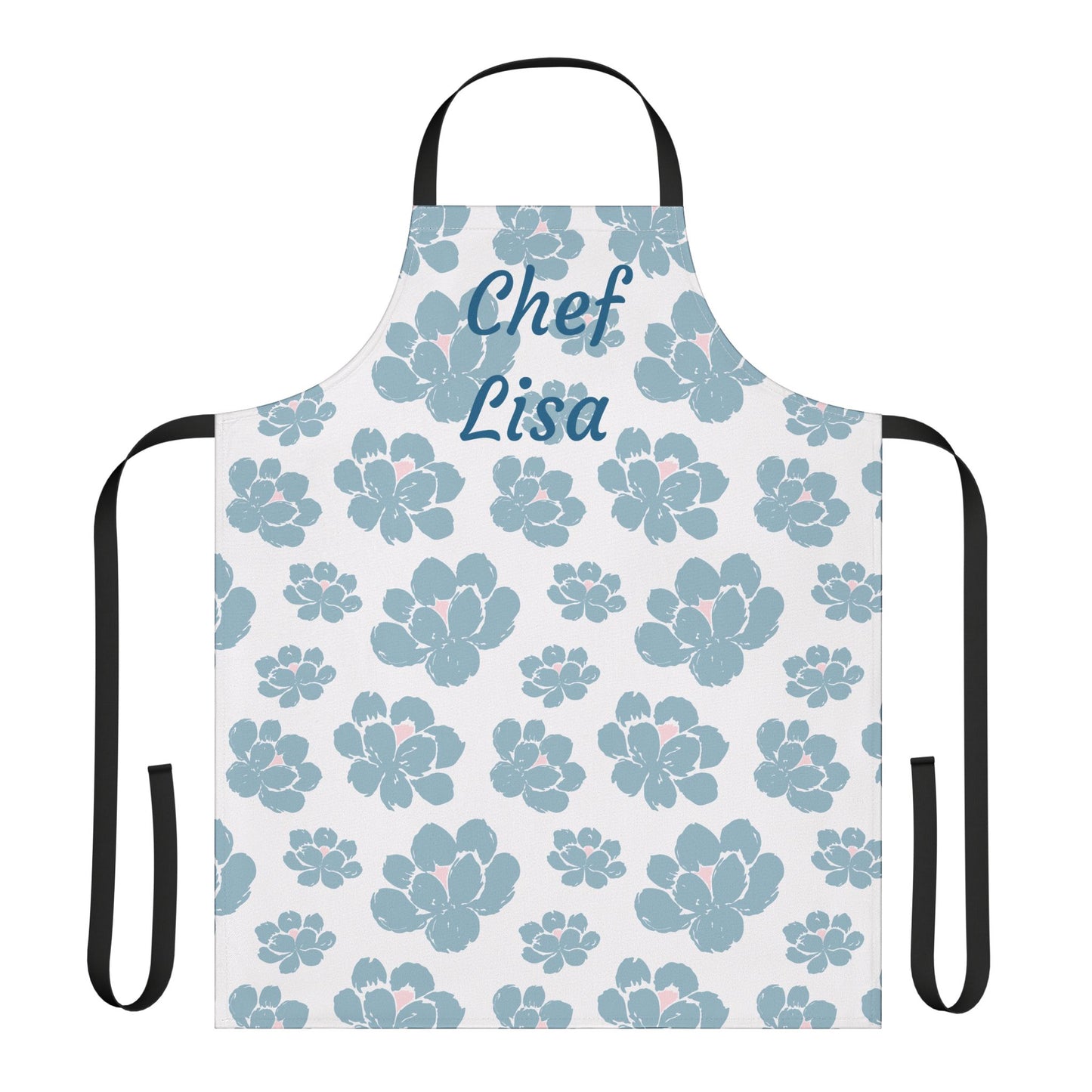 Floral Personalized Apron for Chefs, Custom Kitchen Gift, Cooking Apron, Chef Gift, Elegant Cooking Style, Mother's Day Gift