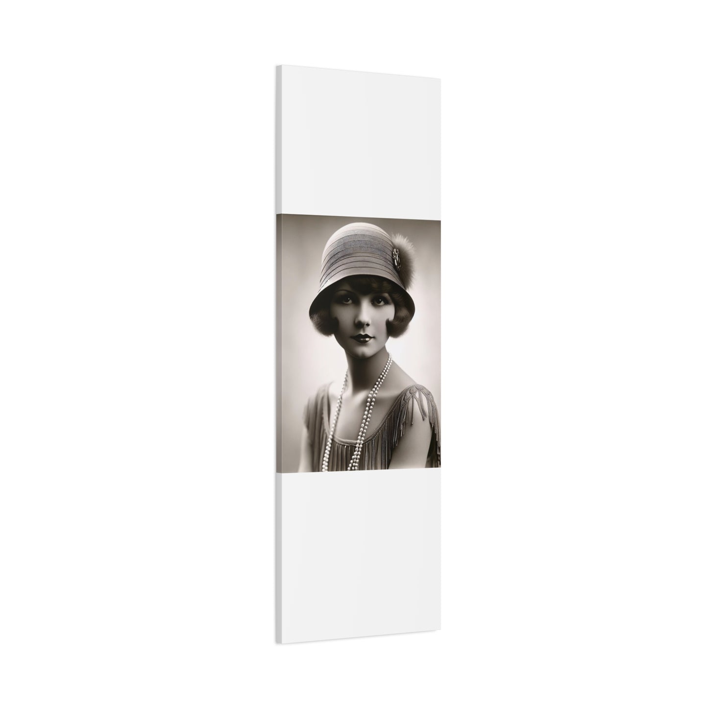 Vintage 1920s Flapper Portrait Canvas