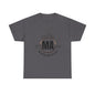 Unisex Heavy Cotton Tee with Massachusetts Design, Casual Wear, Gift for Him/Her, Travel Souvenir, Vintage Style