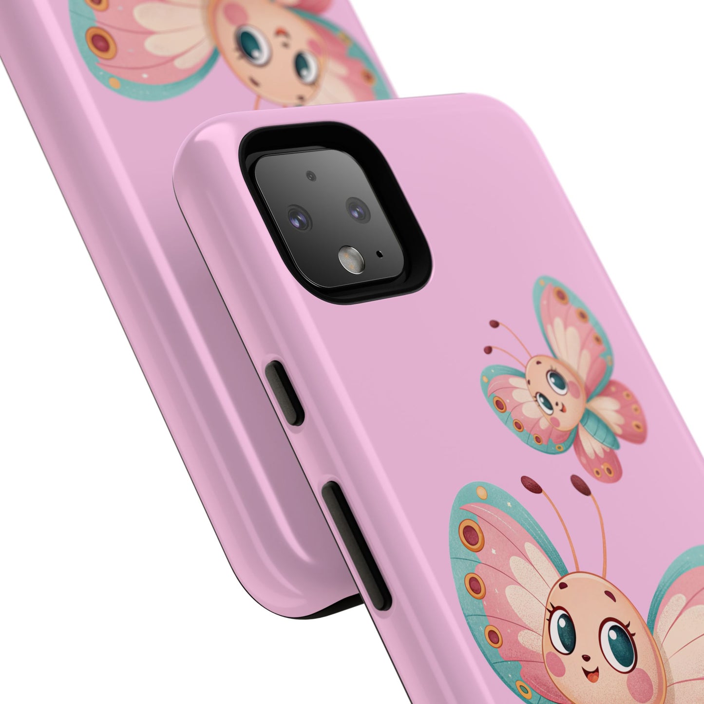 Cute Butterfly Phone Case, Tough Phone Cover, Girly Phone Accessory, Unique Gift for Her, Kids Phone Case, Floral Design Case