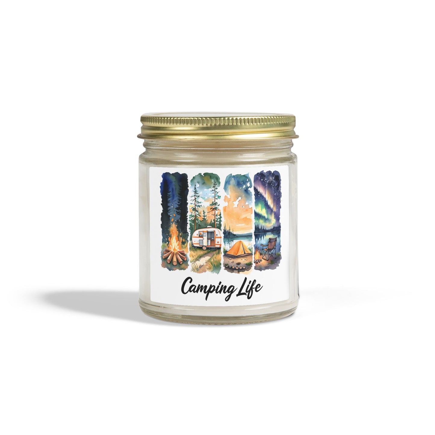 Coconut Apricot Scented Candle — Camping Life 4oz/9oz