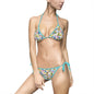 Colorful Floral Print Women's Bikini Swimsuit, Beachwear