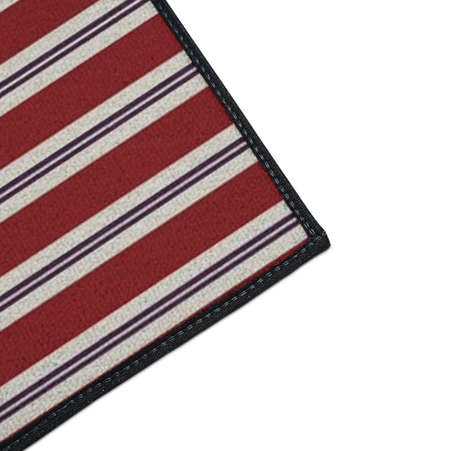 Striped Heavy Duty Floor Mat - Red & White Outdoor/Entry Rug