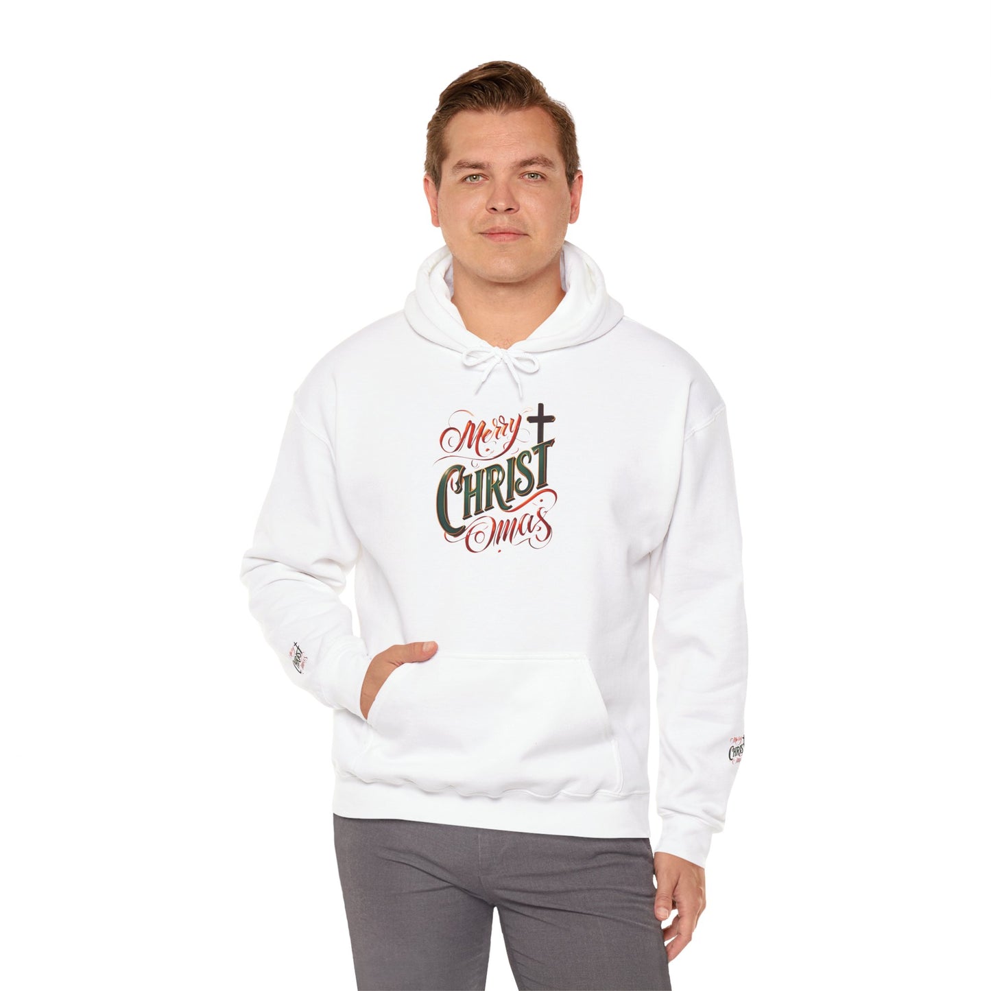 Merry Christmas Hoodie, Cozy Unisex Sweatshirt for Holiday Gatherings, Festive Gift Idea for Him/Her, Winter Apparel, Christmas Sweater