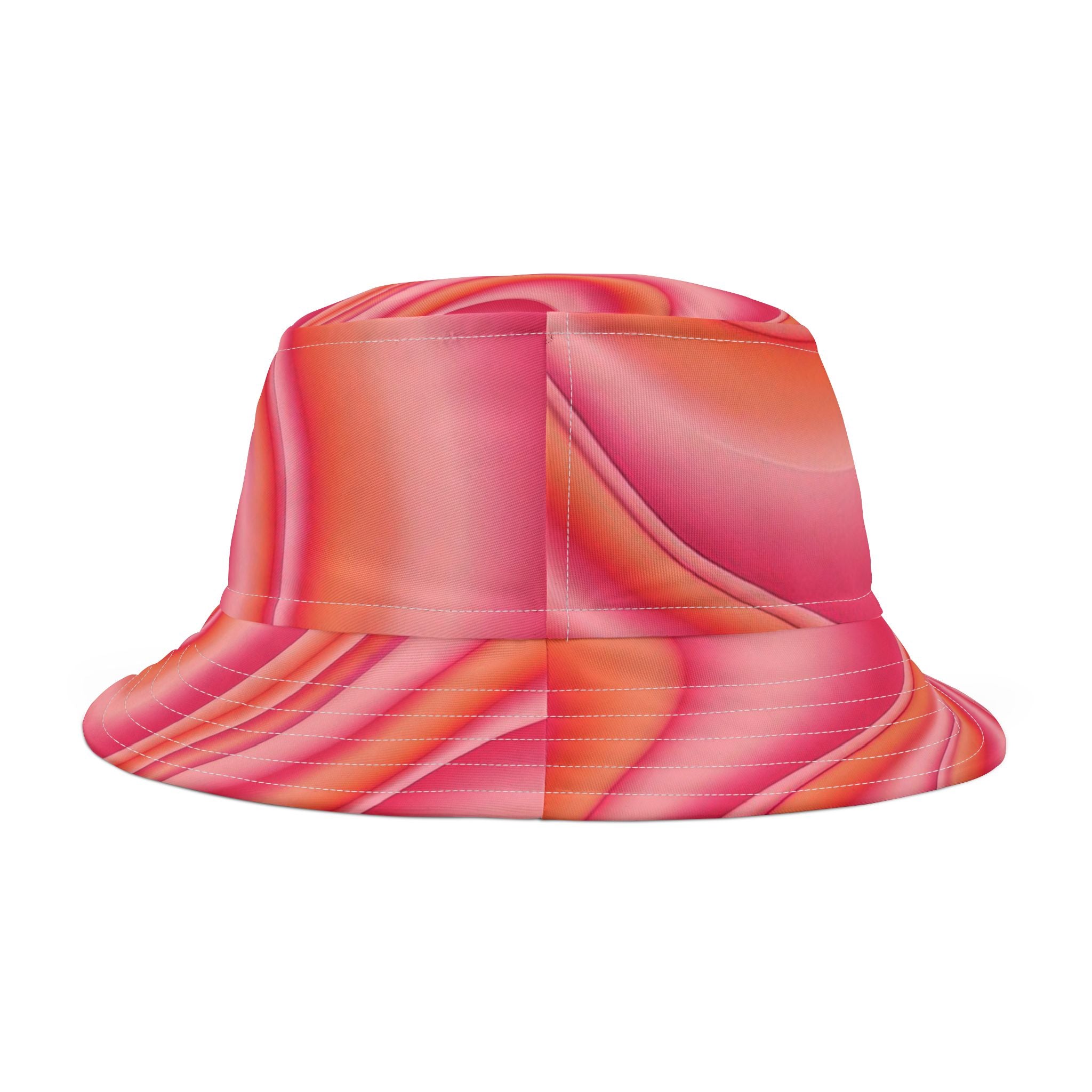 Pink Swirl Bucket Hat — Vibrant Retro Summer Sun Hat