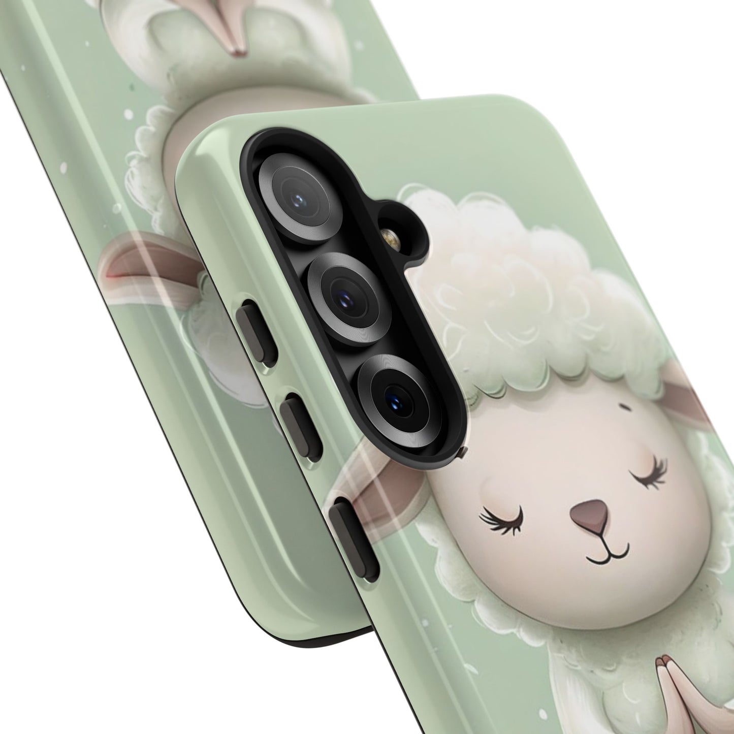Meditating Lamb Phone Case — Cute Pastel Protective iPhone Cover