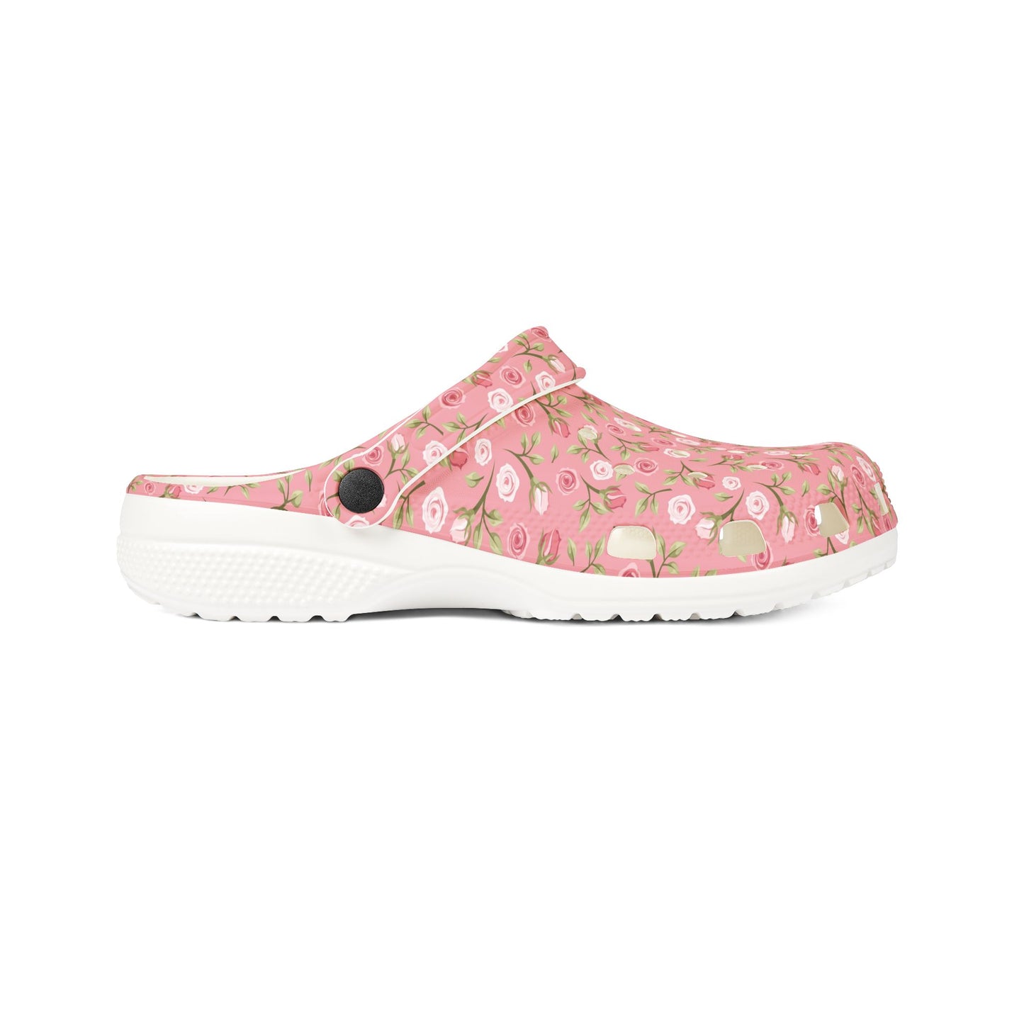Floral Pink EVA Foam Clogs – Comfortable Garden Slip-On Shoes