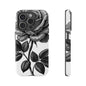 Elegant Floral Phone Case - Tough Cases, Black Rose Design, Floral Phone Cover, Stylish Phone Accessory, Gift for Her, Mother's Day
