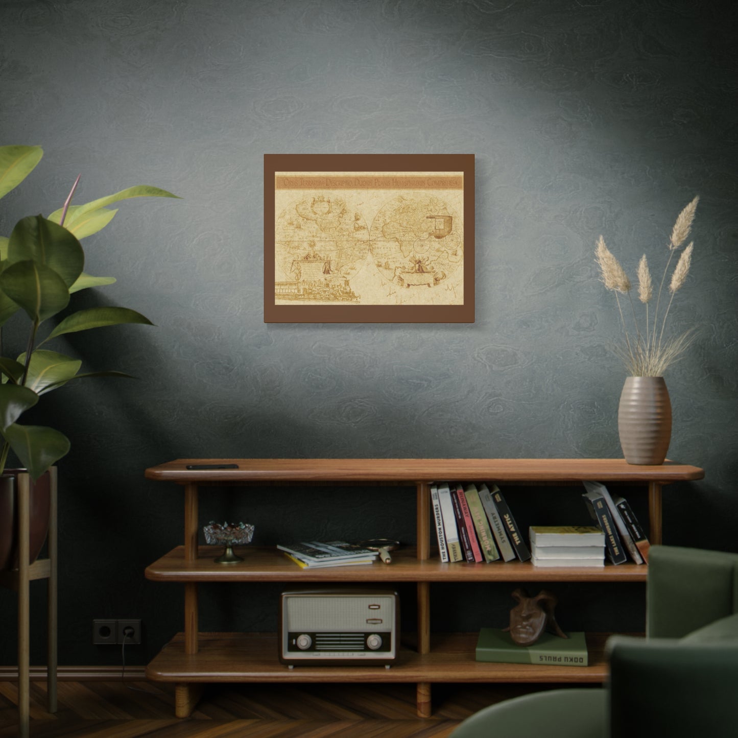Vintage World Map Canvas Print — Matte Stretched Wall Art