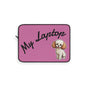 Cute Dog Laptop Sleeve, Pet Lover Gift, Personalized Laptop Case, Pink Sleeve for Students, Funny Laptop Accessory