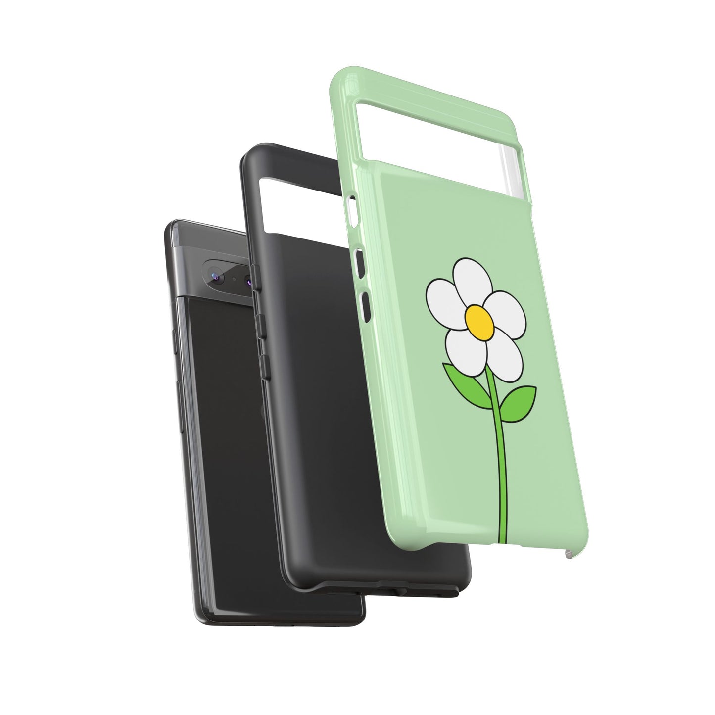 Floral Phone Case - Tough Cases for Nature Lovers, Cute Green Flower Design, iPhone Cover, Gift for Her, Spring Accessories