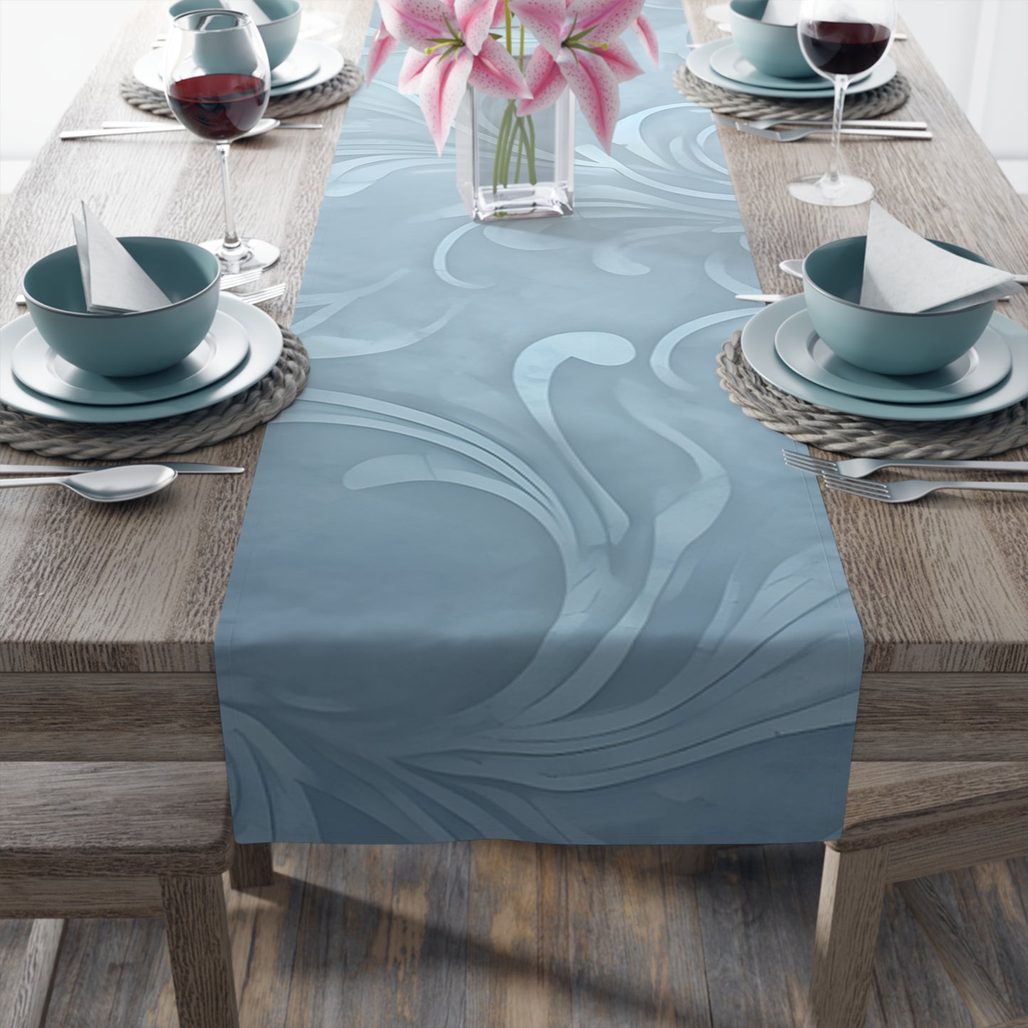 Elegant Cotton-Poly Table Runner | Wedding Decor, Dining Table Accent, Home Decoration, Holiday Table Setting, Gift Idea