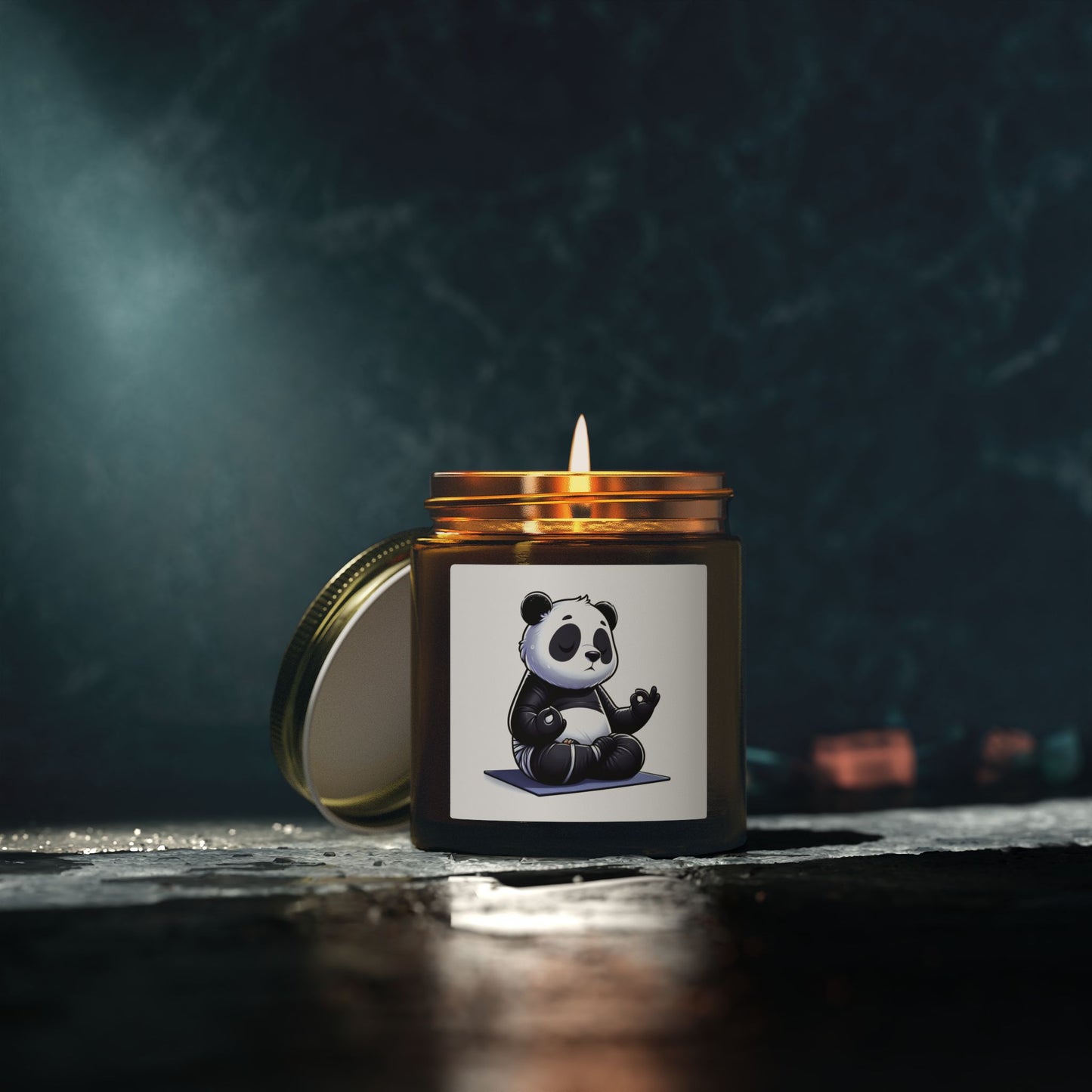 Scented Candle — Relaxing Panda Meditation Jar (4oz & 9oz)