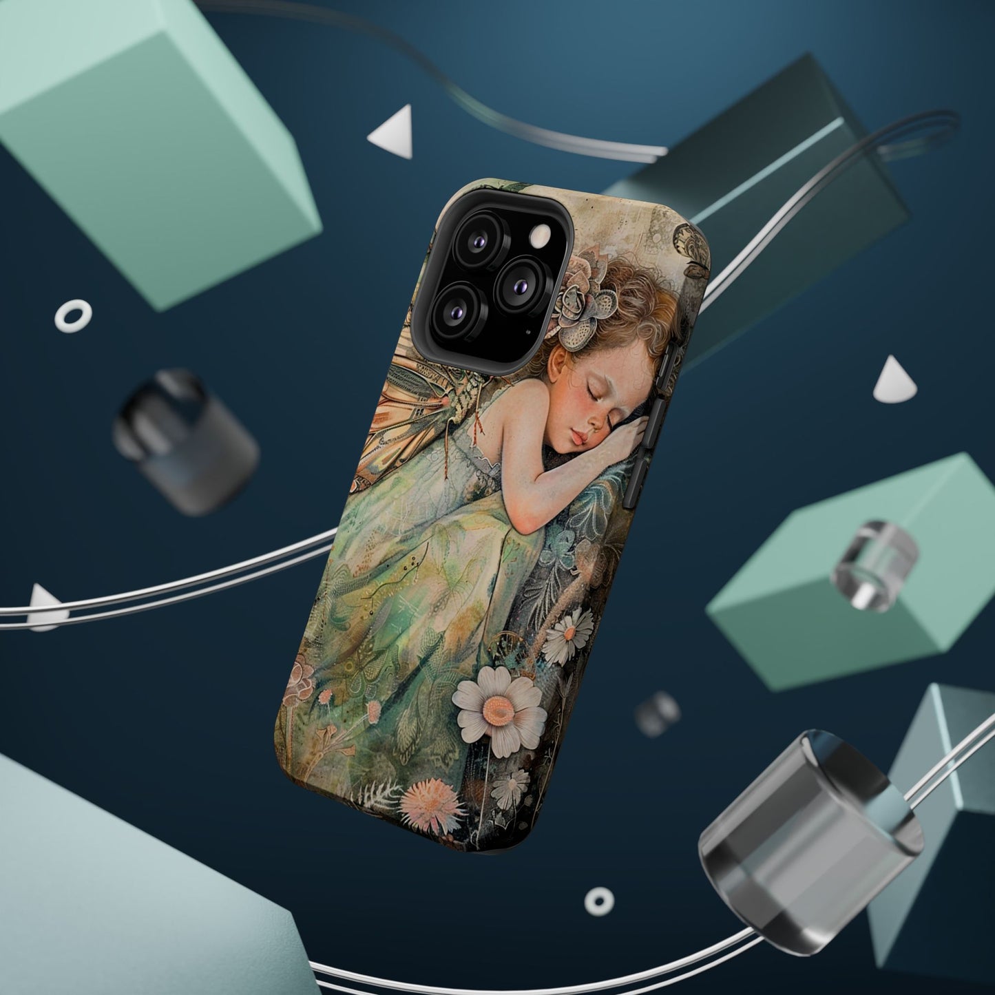 Fairy Sleeping Phone Case — Magnetic Impact-Resistant iPhone Cover