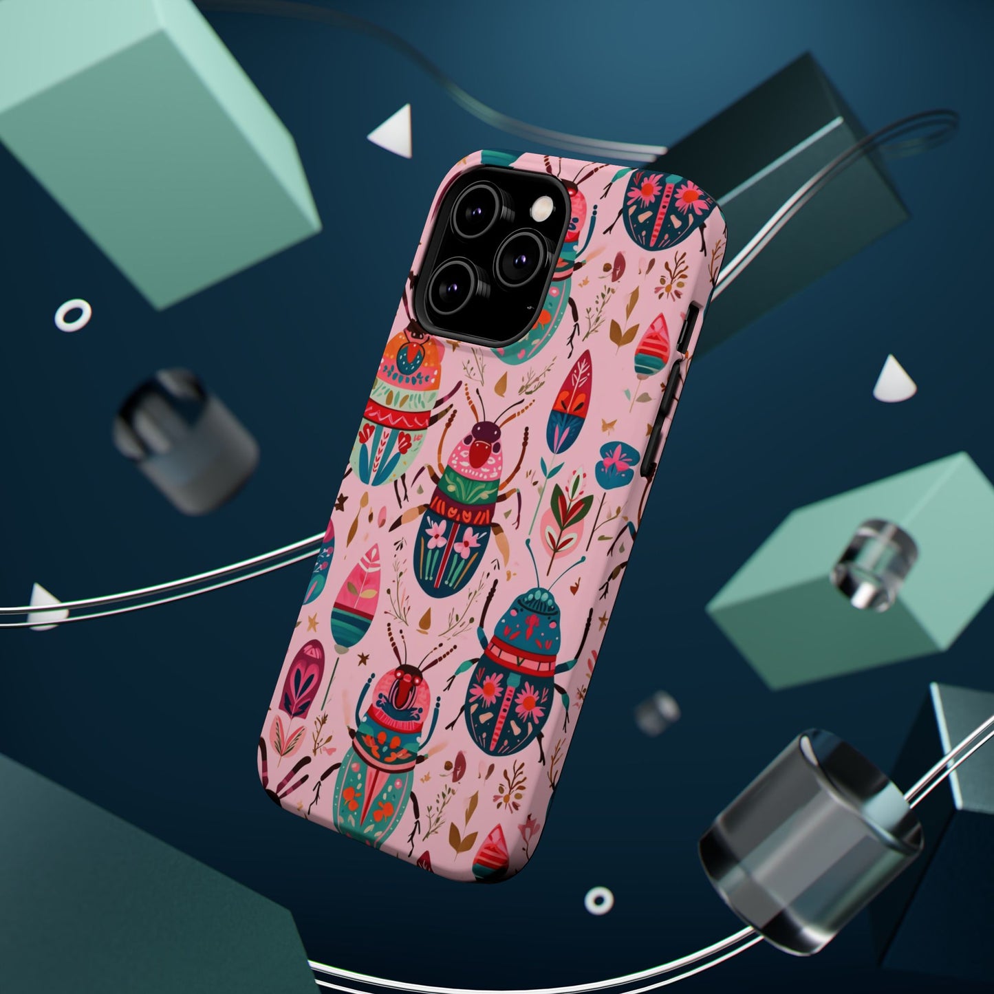 Phone Case — Colorful Boho Beetle Magnetic Impact-Resistant Cover