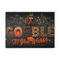 Thanksgiving Glass Cutting Board - Gobble Til You Wobble Design