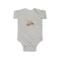 Whimsical Floral Baby Bodysuit - Letter I