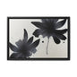 Framed Black Floral Matte Canvas Wall Art — Monochrome Botanical Print