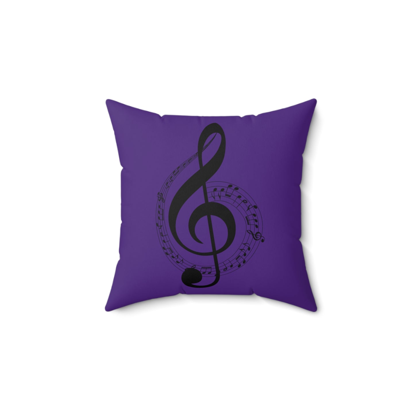 Musical Note Pillow | Purple Treble Clef Cushion