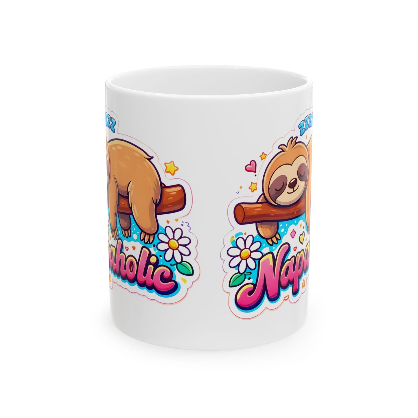 Sloth Napaholic Ceramic Mug — Cute Lazy Sloth Coffee Cup (11oz & 15oz)