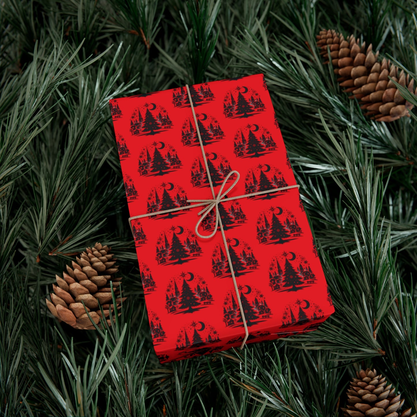 Festive Gift Wrap Papers, Red Patterned Wrapping Paper for Holidays, Birthdays, Special Occasions, DIY Gift Wrapping