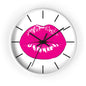 Pink Kiss Lips Wall Clock | Pop Art Lip Print Clock