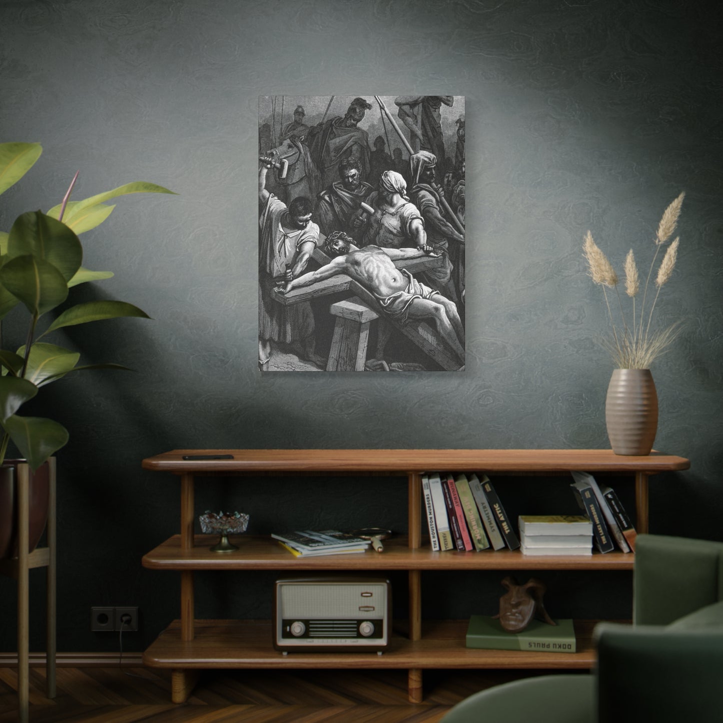Crucifixion Art Matte Canvas Print – Stretched Religious Wall Decor