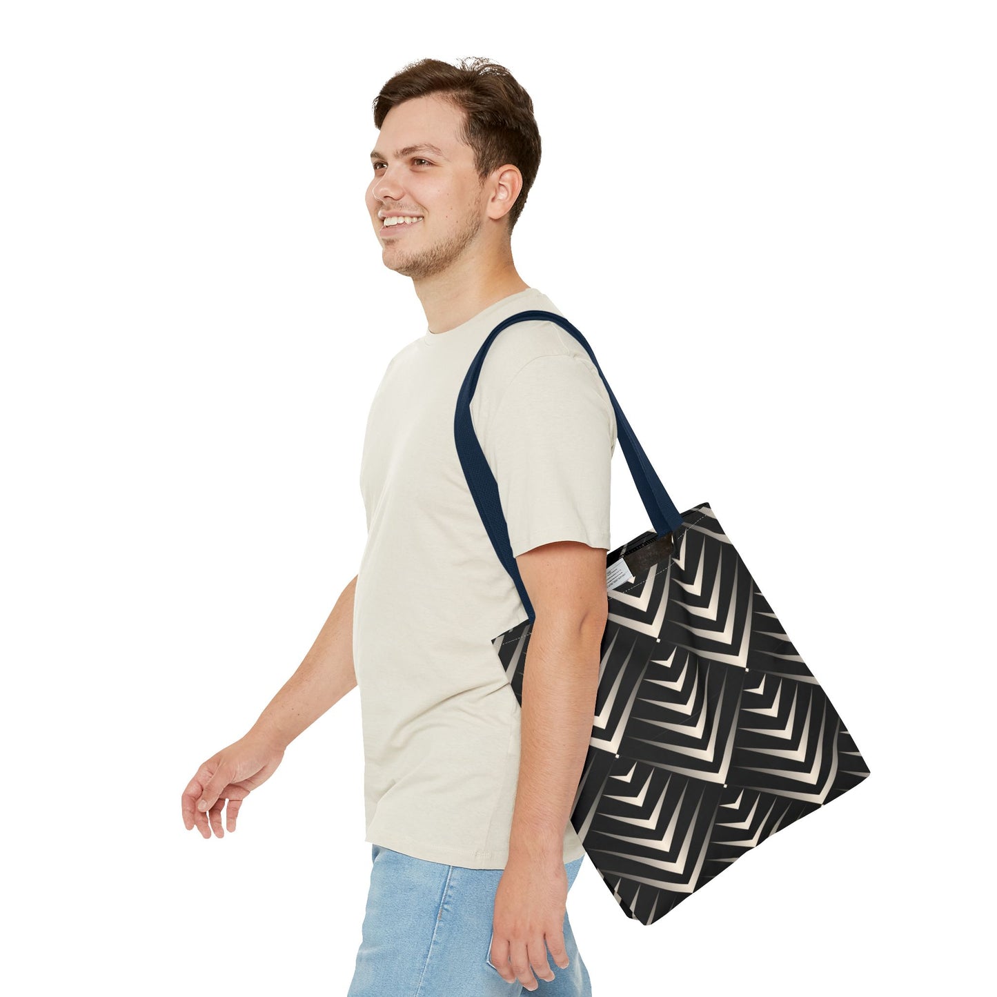 Chic Geometric Tote Bag, Stylish Everyday Bag, Reusable Shopping Tote, Eco-Friendly Gift, Fashion Accessory for All Occasions