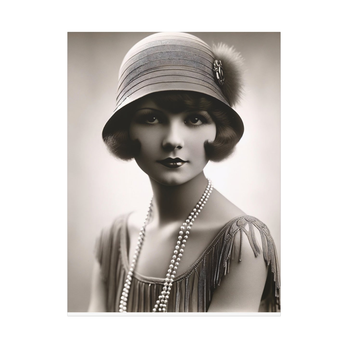 Vintage 1920s Flapper Portrait Canvas