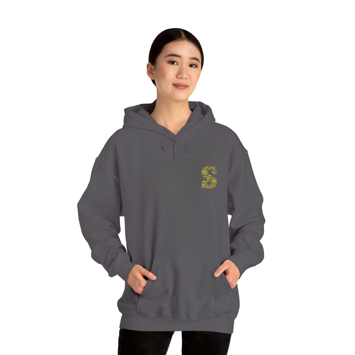 Floral S Initial Hoodie — Monogrammed Flower Letter Sweatshirt