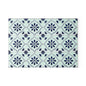 Floral Tile Glass Cutting Board — Blue Patterned Kitchen Trivet