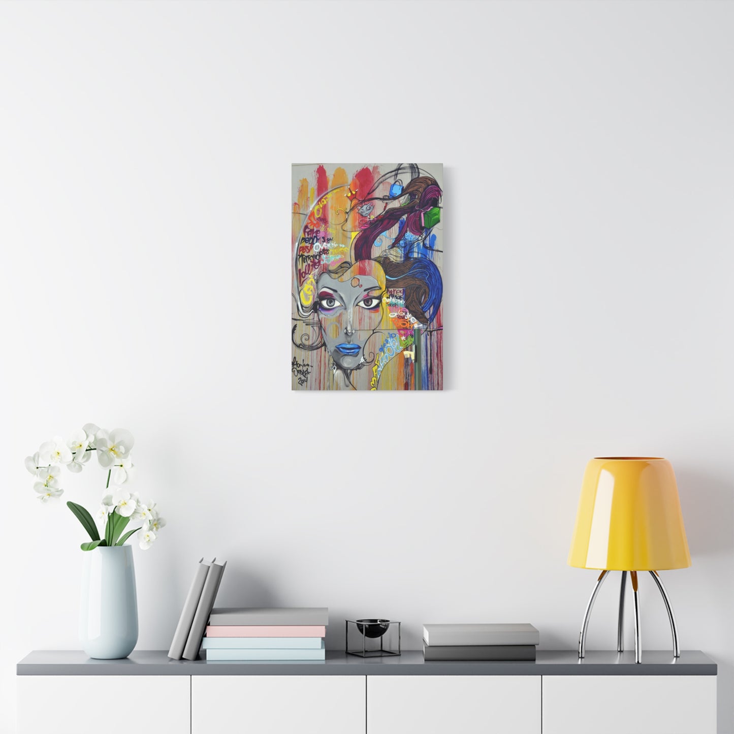 Colorful Graffiti Portrait Canvas