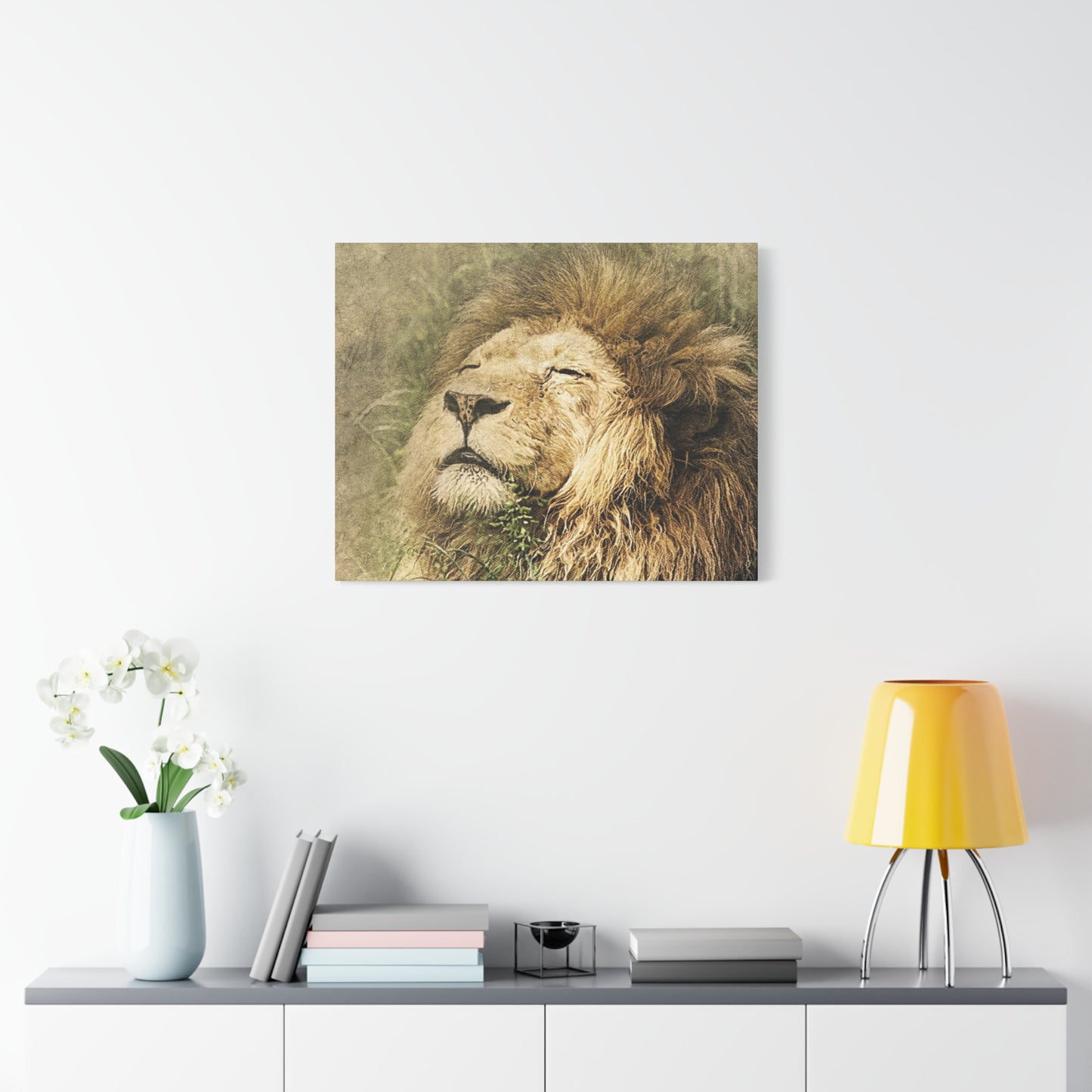 Lion Portrait Matte Canvas Print — Stretched 1.25" Wall Art