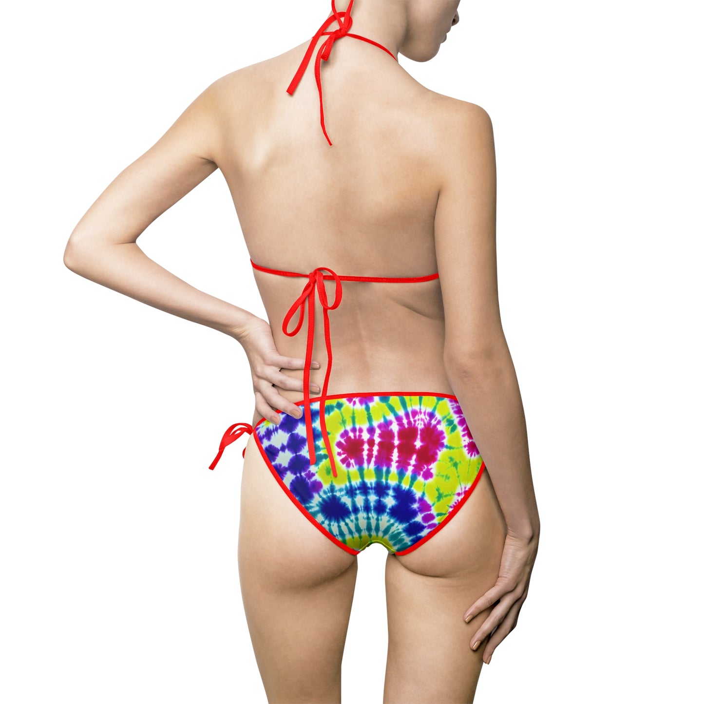 Colorful Tie-Dye Women's Bikini Swimsuit, Summer Swimwear, Beachwear, Summer Vacation, Festival Fashion, Pool Party Outfit